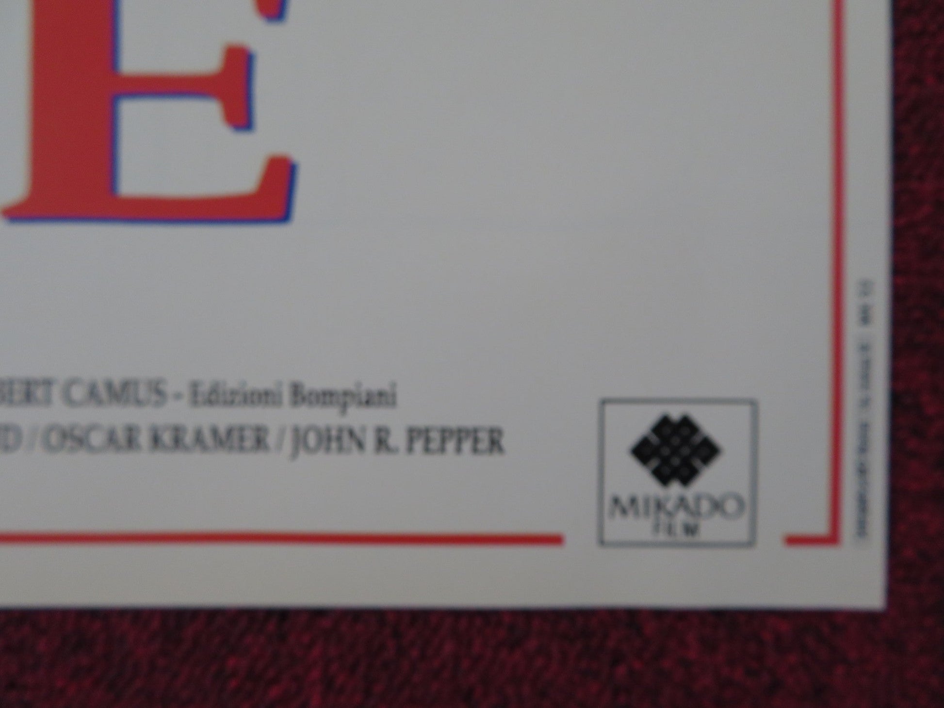 LA PESTE - B ITALIAN FOTOBUSTA POSTER WILLIAM HURT ROBERT DUVALL 1992 Rendezvous Cinema Movie posters