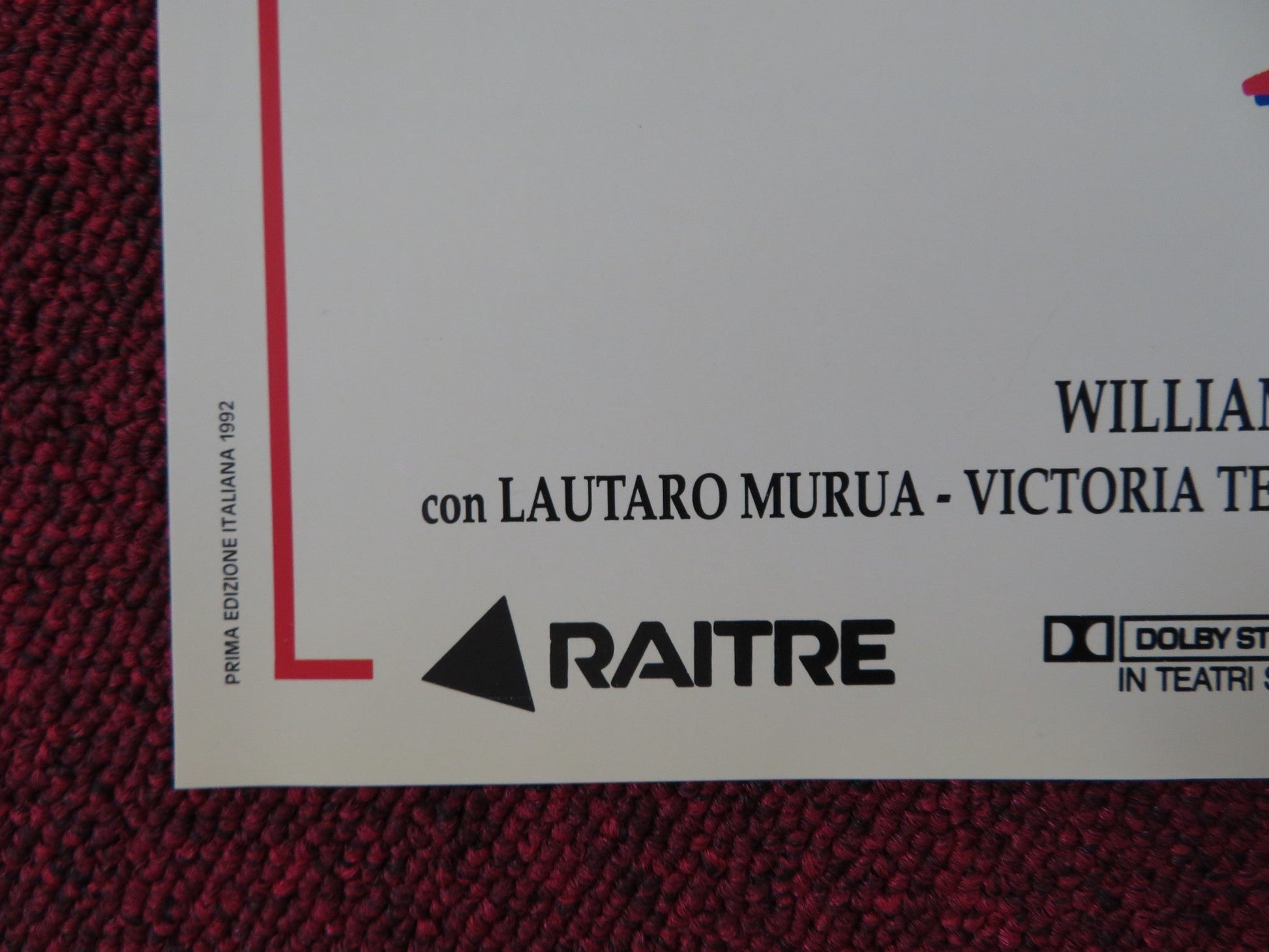 LA PESTE - C ITALIAN FOTOBUSTA POSTER WILLIAM HURT ROBERT DUVALL 1992 Rendezvous Cinema Movie posters