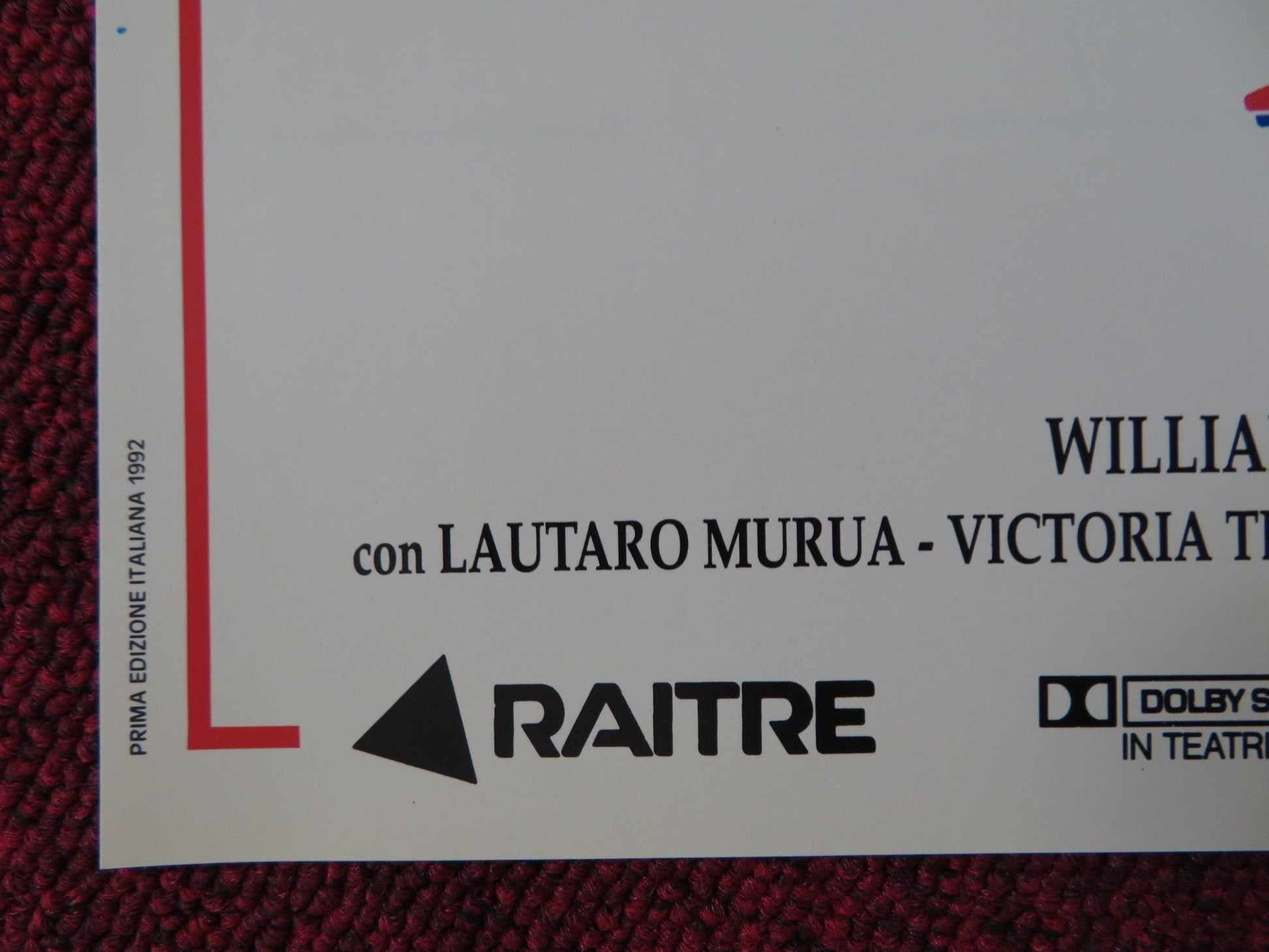 LA PESTE - D ITALIAN FOTOBUSTA POSTER WILLIAM HURT ROBERT DUVALL 1992 Rendezvous Cinema Movie posters