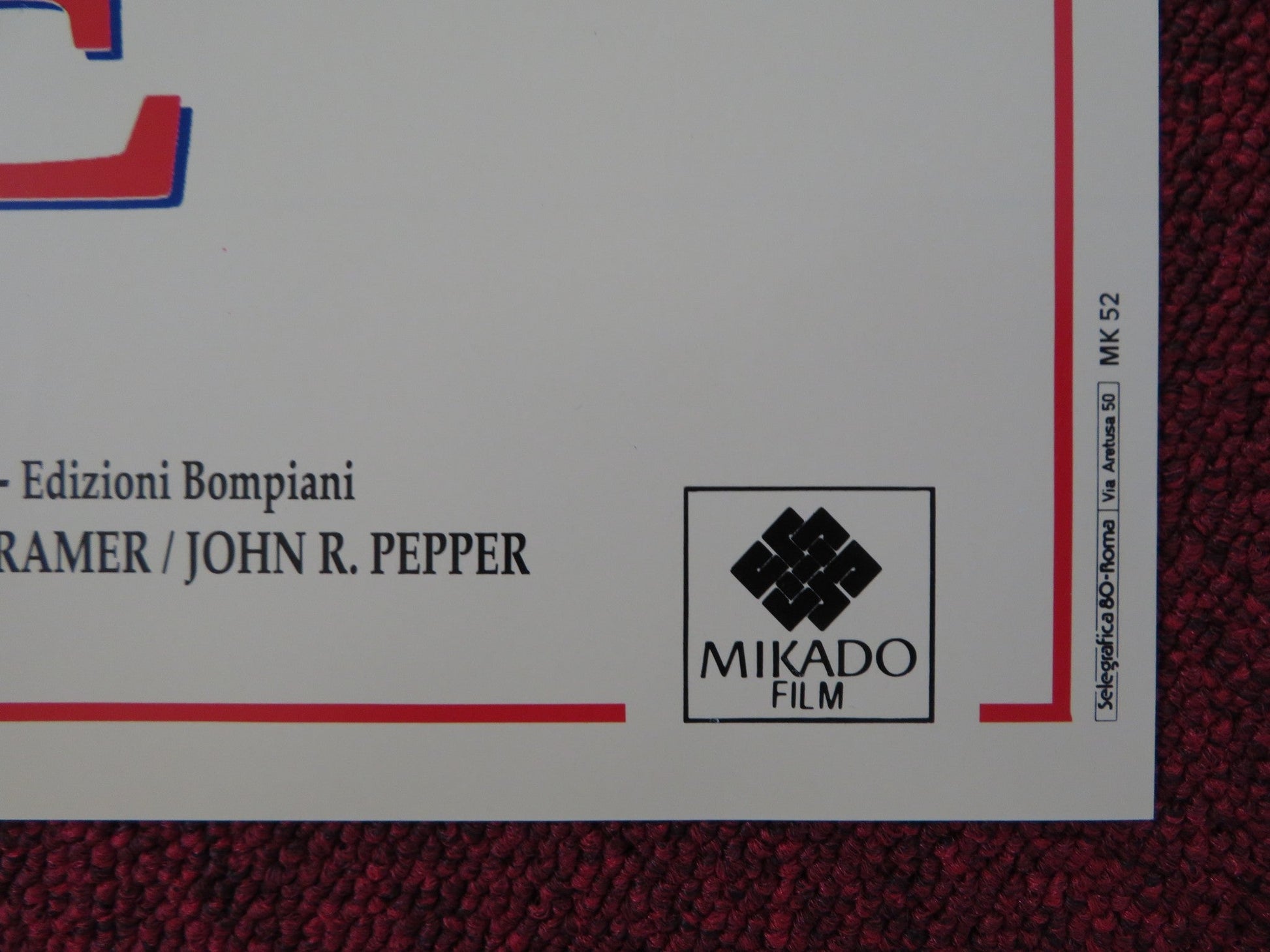 LA PESTE - D ITALIAN FOTOBUSTA POSTER WILLIAM HURT ROBERT DUVALL 1992 Rendezvous Cinema Movie posters