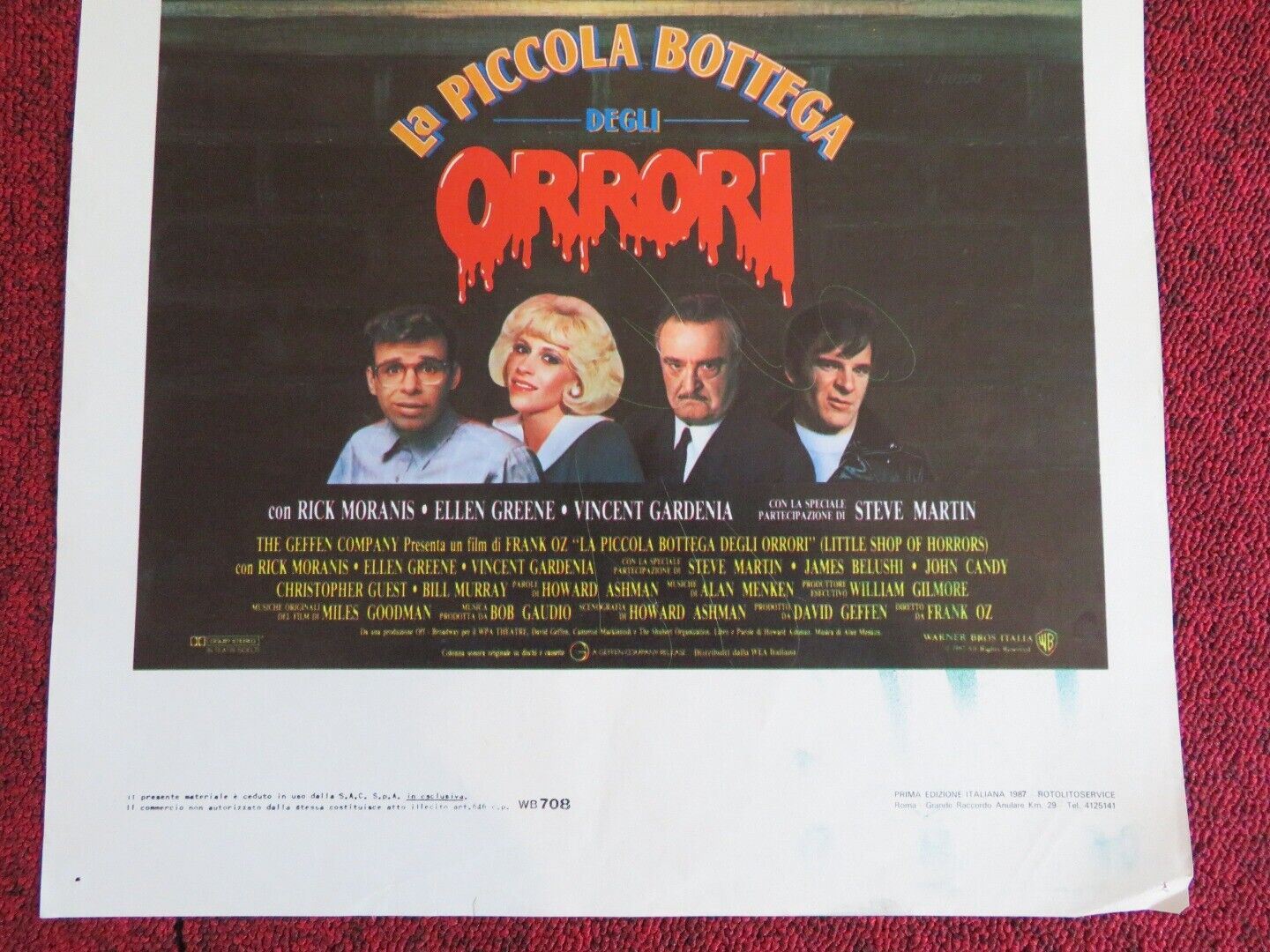 LA PICCOLA BOTTEGA DEGLI ORRORI ITALIAN LOCANDINA (27.5"x13") POSTER 1986 Movie posters