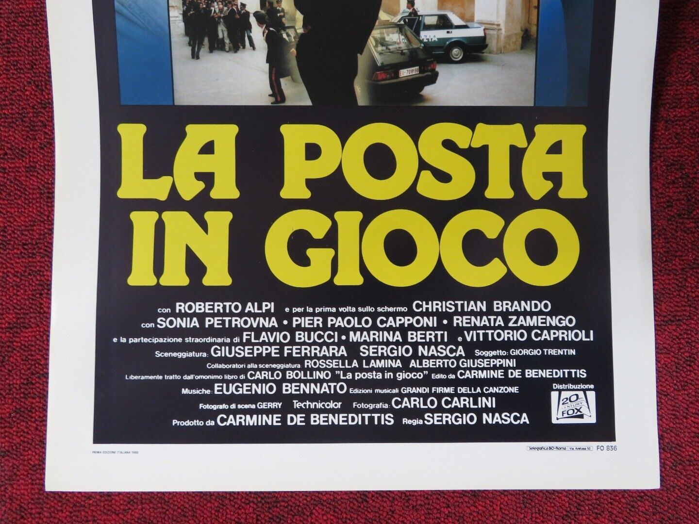 LA POSTA IN GIOCO ITALIAN LOCANDINA (27.5"x13") POSTER LINA SASTRI 1988 Movie posters