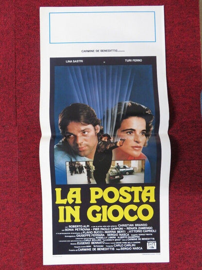 LA POSTA IN GIOCO ITALIAN LOCANDINA (27.5"x13") POSTER LINA SASTRI 1988 Movie posters