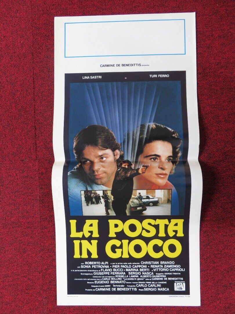 LA POSTA IN GIOCO ITALIAN LOCANDINA (27.5"x13") POSTER LINA SASTRI 1988 Movie posters