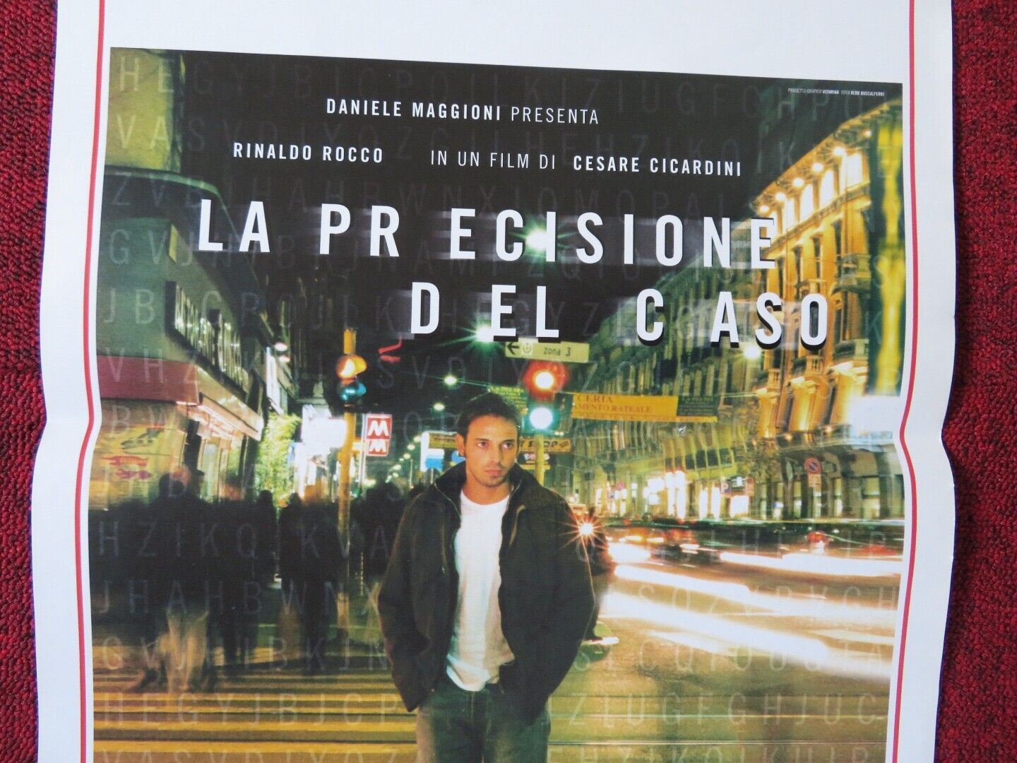LA PRECISIONE DEL CASO ITALIAN LOCANDINA (27.5"x13") POSTER RINALDO ROCCO 2001 Movie posters