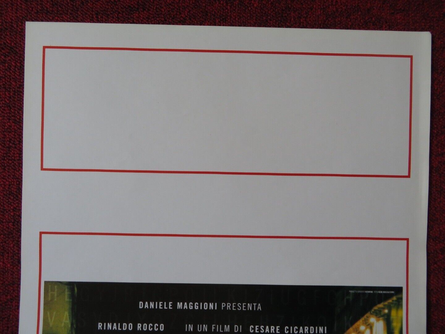 LA PRECISIONE DEL CASO ITALIAN LOCANDINA (27.5"x13") POSTER RINALDO ROCCO 2001 Movie posters