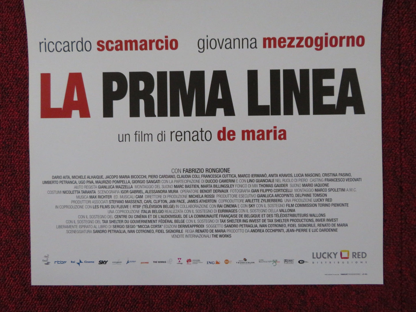 LA PRIMA LINEA ITALIAN LOCANDINA POSTER RICCARDO SCAMARCIO G. MEZZOGIORNO 2009 Rendezvous Cinema Movie posters