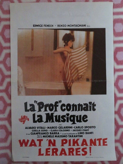 LA 'PROF' CONNAIT LA MUSIQUE BELGIUM (21.5"x 14") POSTER EDWIGE FENECH 1978 - Rendezvous Cinema