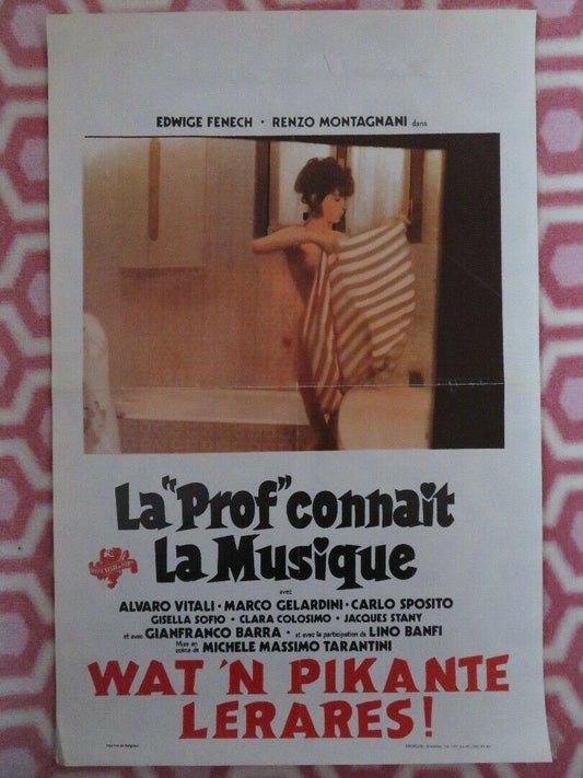 LA 'PROF' CONNAIT LA MUSIQUE BELGIUM (21.5"x 14") POSTER EDWIGE FENECH 1978 - Rendezvous Cinema