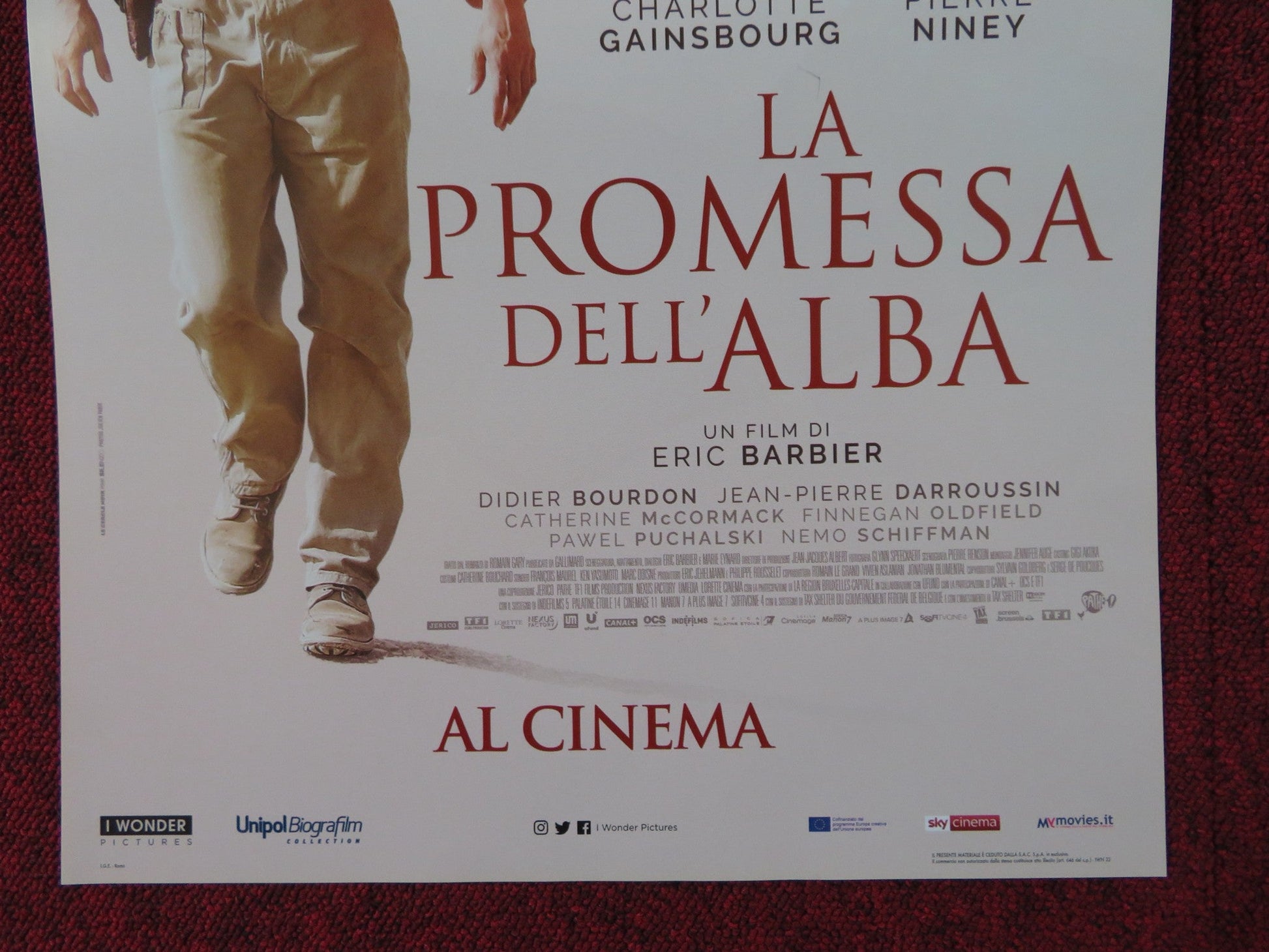 LA PROMESSA DELL'ALBA ITALIAN LOCANDINA POSTER CHARLOTTE GAINSBOURG 2017 Rendezvous Cinema Movie posters