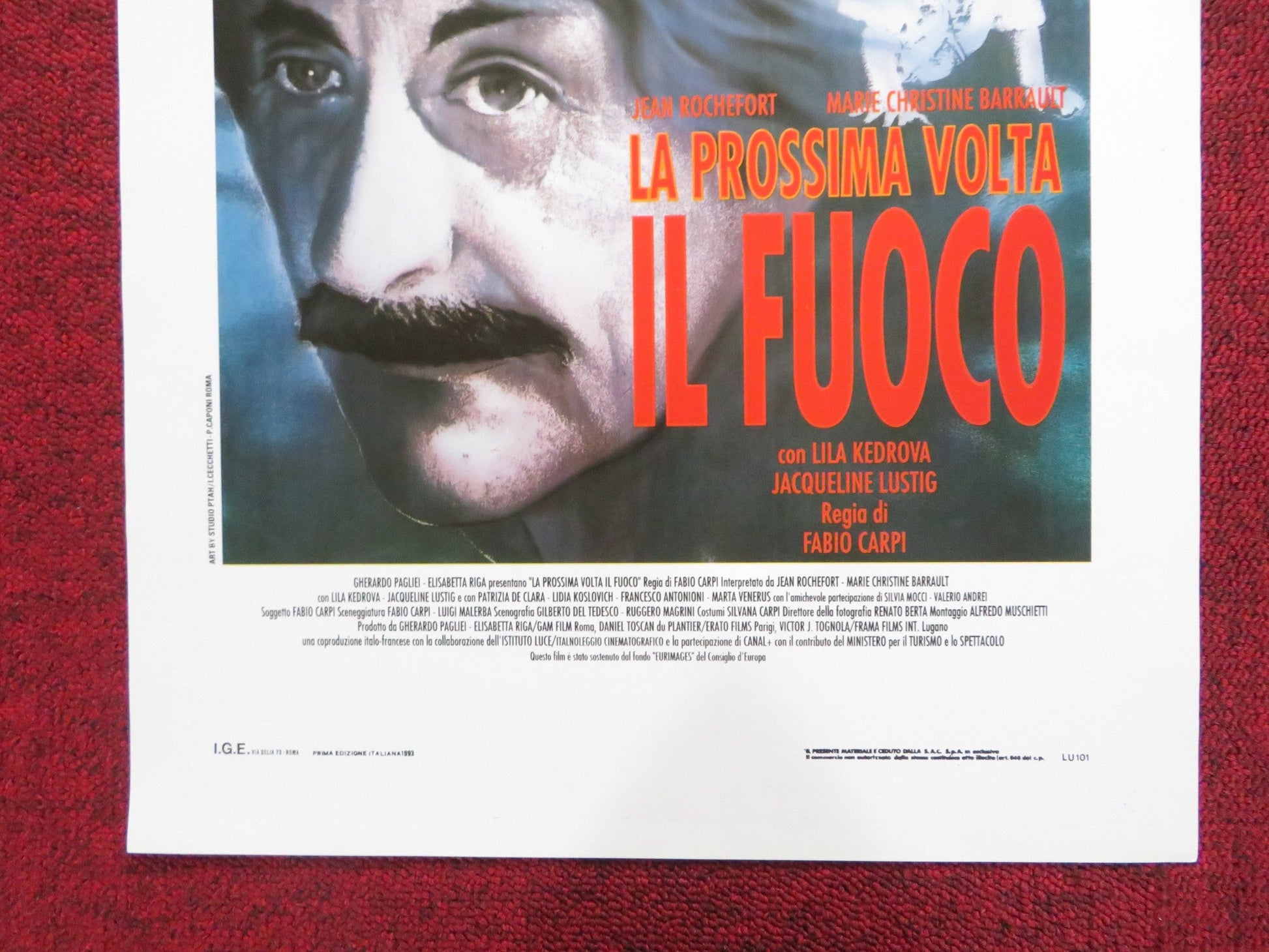 LA PROSSIMA VOLTA IL FUOCO ITALIAN LOCANDINA POSTER JEAN ROCHEFORT 1993 Rendezvous Cinema Movie posters