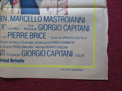 LA PUPA DEL GANGSTER FOLDED ARGENTINA POSTER SOPHIA LOREN MARCELLO MASTROIANNI Movie posters