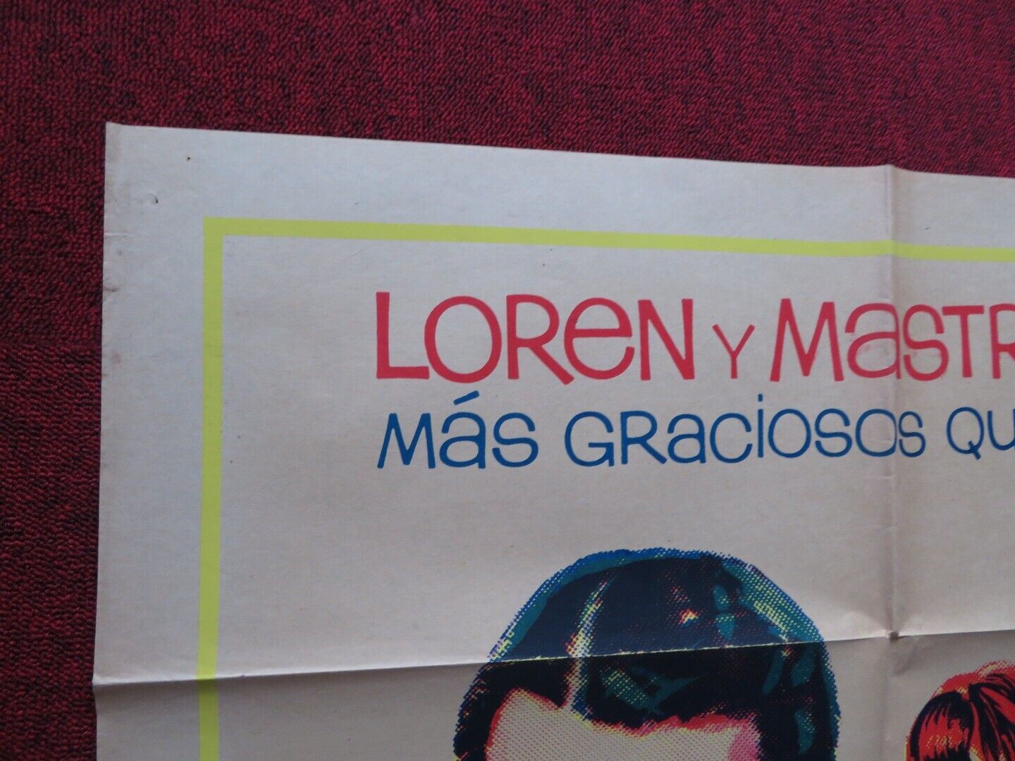 LA PUPA DEL GANGSTER FOLDED ARGENTINA POSTER SOPHIA LOREN MARCELLO MASTROIANNI Movie posters