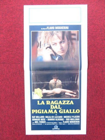 LA RAGAZZA DAL PIGIAMA GIALLO ITALIAN LOCANDINA POSTER RAY MILLAND 1977 Rendezvous Cinema Movie posters