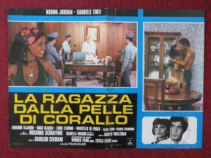 LA RAGAZZA DALLA PELLE DI CORALLO - A ITALIAN FOTOBUSTA POSTER NORMA JORDAN 1976 Movie posters