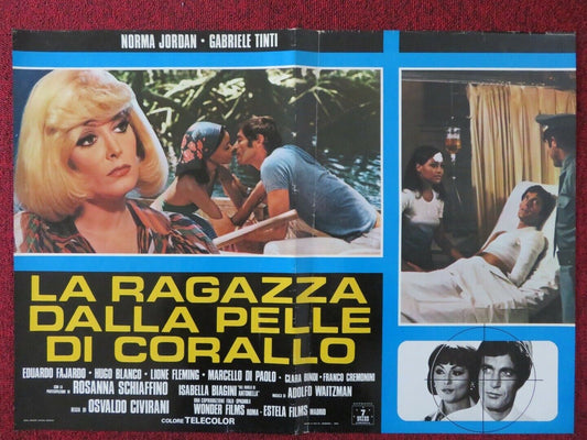 LA RAGAZZA DALLA PELLE DI CORALLO - B ITALIAN FOTOBUSTA POSTER NORMA JORDAN 1976 Movie posters