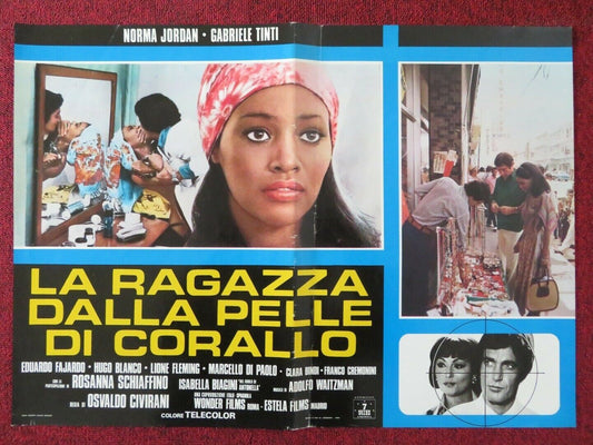 LA RAGAZZA DALLA PELLE DI CORALLO - C ITALIAN FOTOBUSTA POSTER NORMA JORDAN 1976 Movie posters