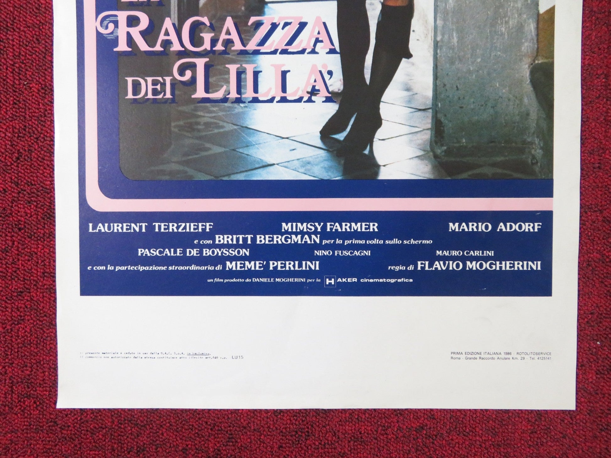 LA RAGAZZA DEI LILLA ITALIAN LOCANDINA POSTER LAURENT TERZIEFF MIMSY FARMER 1986 Rendezvous Cinema Movie posters