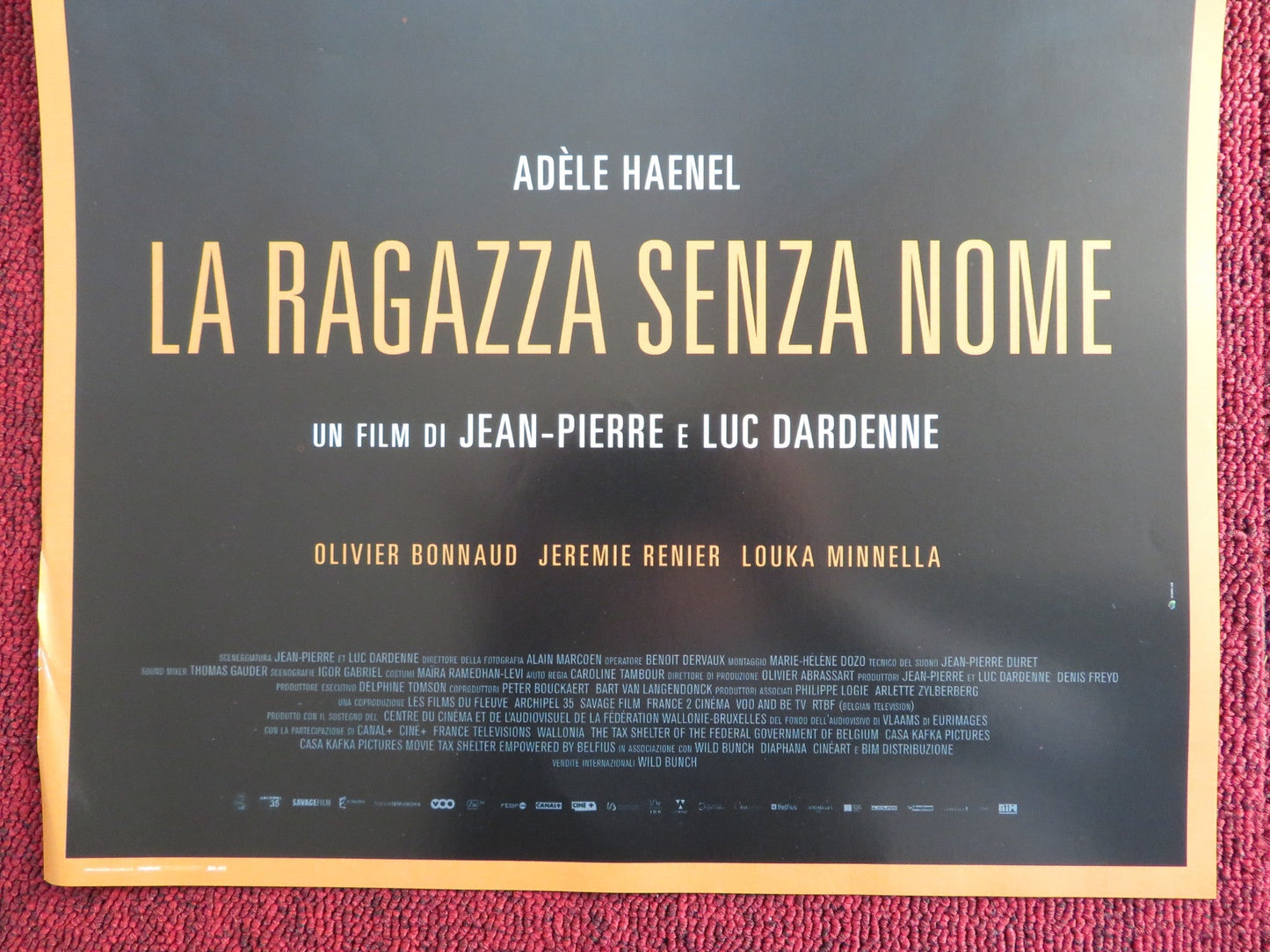 LA RAGAZZA SENZA NOME ITALIAN LOCANDINA POSTER ADELE HAENEL OLIVIER BONNAUD 2016 Rendezvous Cinema Movie posters