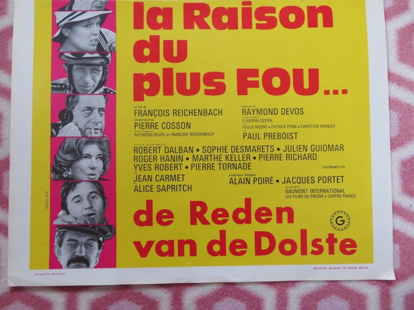 LA RAISON DU PLUS FOU.../ The Right of the Maddest BELGIUM (21.5"x14.5") POSTER Movie posters