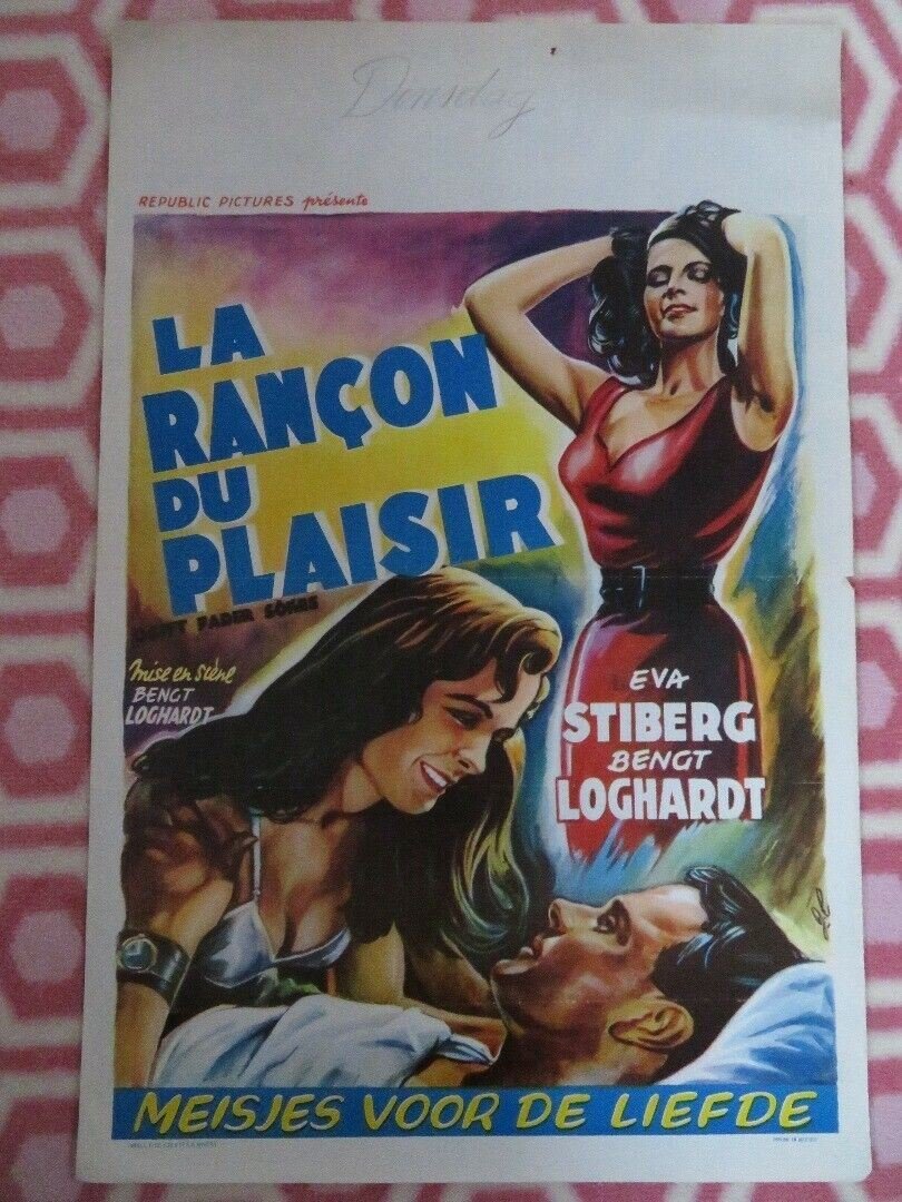 LA RANCON DU PLAISIR/ Unmarried Mothers BELGIUM (21"x 14")POSTER EVA STIBERG '53 - Rendezvous Cinema