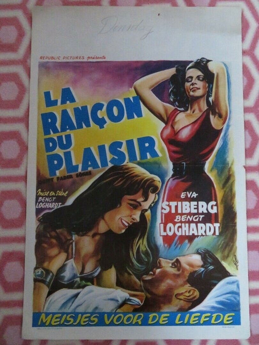 LA RANCON DU PLAISIR/ Unmarried Mothers BELGIUM (21"x 14")POSTER EVA STIBERG '53 - Rendezvous Cinema