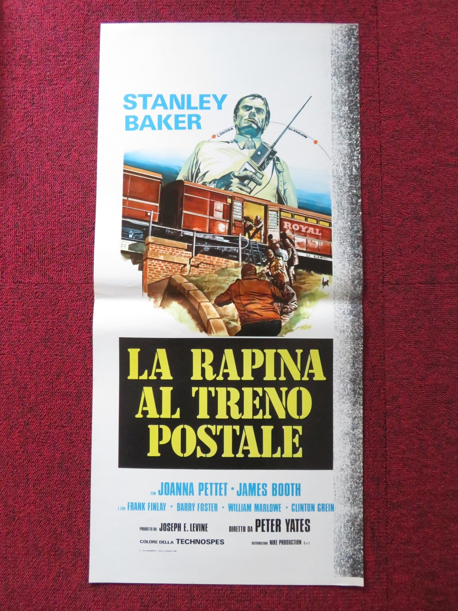 LA RAPINA AL TRENO POSTALE ITALIAN LOCANDINA POSTER STANLEY BAKER 1972 Rendezvous Cinema Movie posters