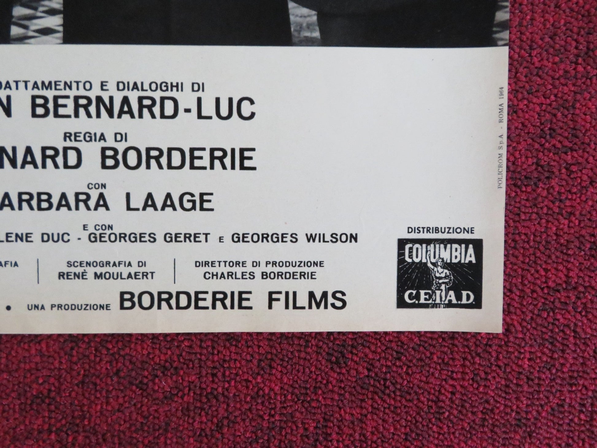 LA RAPINA DI MONTPARNASSE - A ITALIAN FOTOBUSTA POSTER FERNANDEL B. LAAGE 1964 Rendezvous Cinema Movie posters