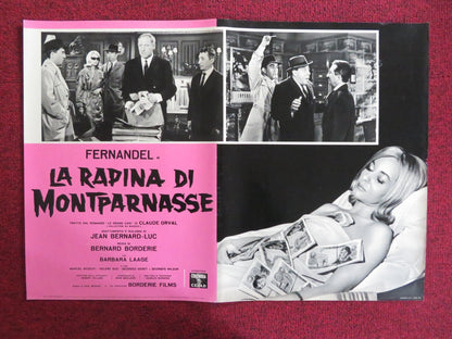 LA RAPINA DI MONTPARNASSE - H ITALIAN FOTOBUSTA POSTER FERNANDEL B. LAAGE 1964 Rendezvous Cinema Movie posters
