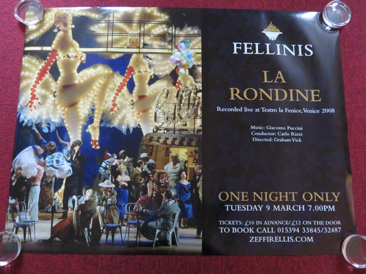 LA RONDINE RECORDED LIVE AT TEATRO... UK QUAD (30"x 40") ROLLED POSTER 2008 Rendezvous Cinema Movie posters