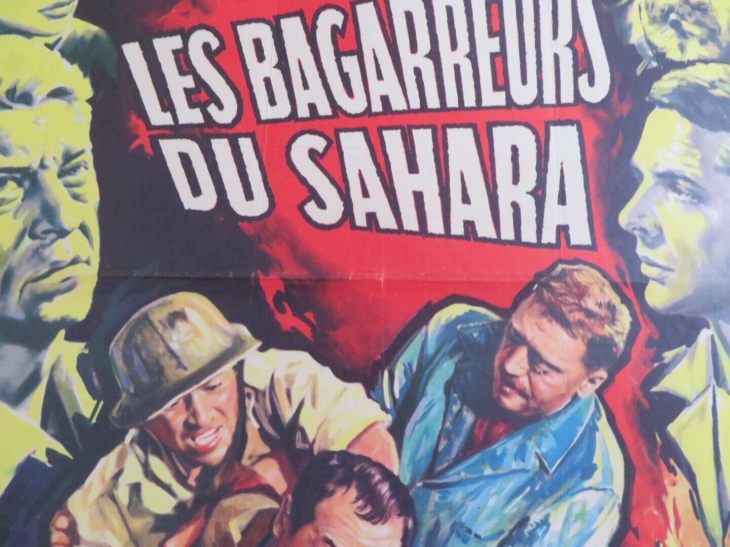 LA SAHARA BRULE/ LES BAGARREURS DU SARARA BELGIUM (22"x 14.5") POSTER 1961 Movie posters