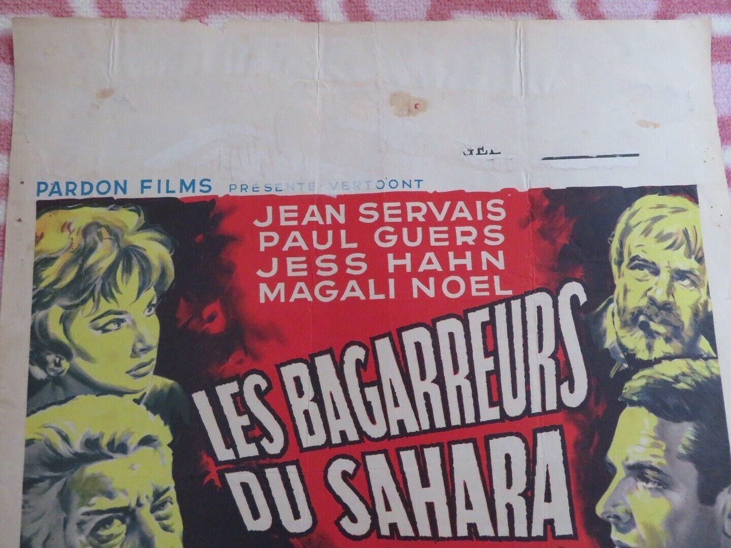LA SAHARA BRULE/ LES BAGARREURS DU SARARA BELGIUM (22"x 14.5") POSTER 1961 Movie posters