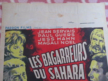 LA SAHARA BRULE/ LES BAGARREURS DU SARARA BELGIUM (22"x 14.5") POSTER 1961 Movie posters