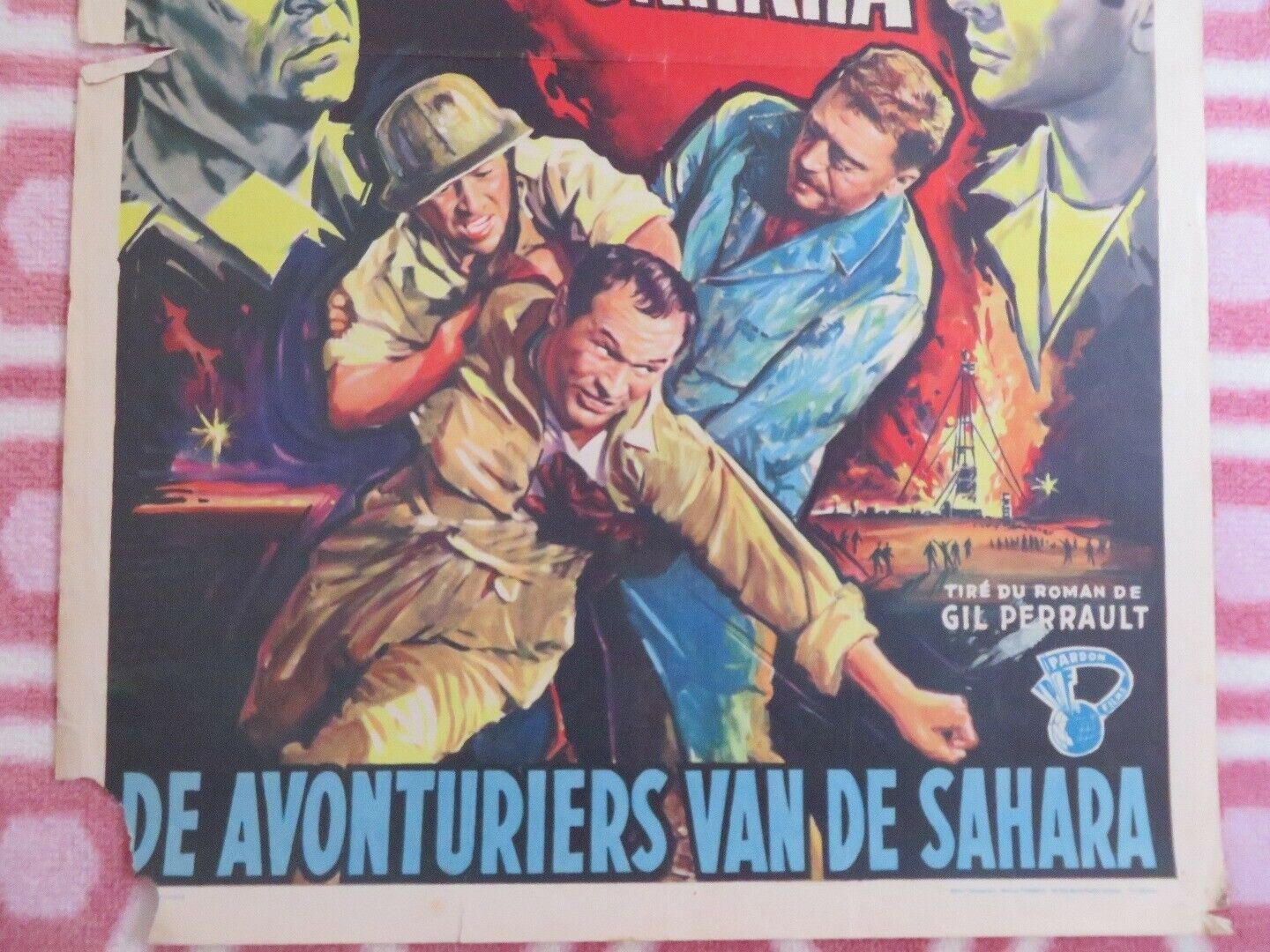 LA SAHARA BRULE/ LES BAGARREURS DU SARARA BELGIUM (22"x 14.5") POSTER 1961 Movie posters