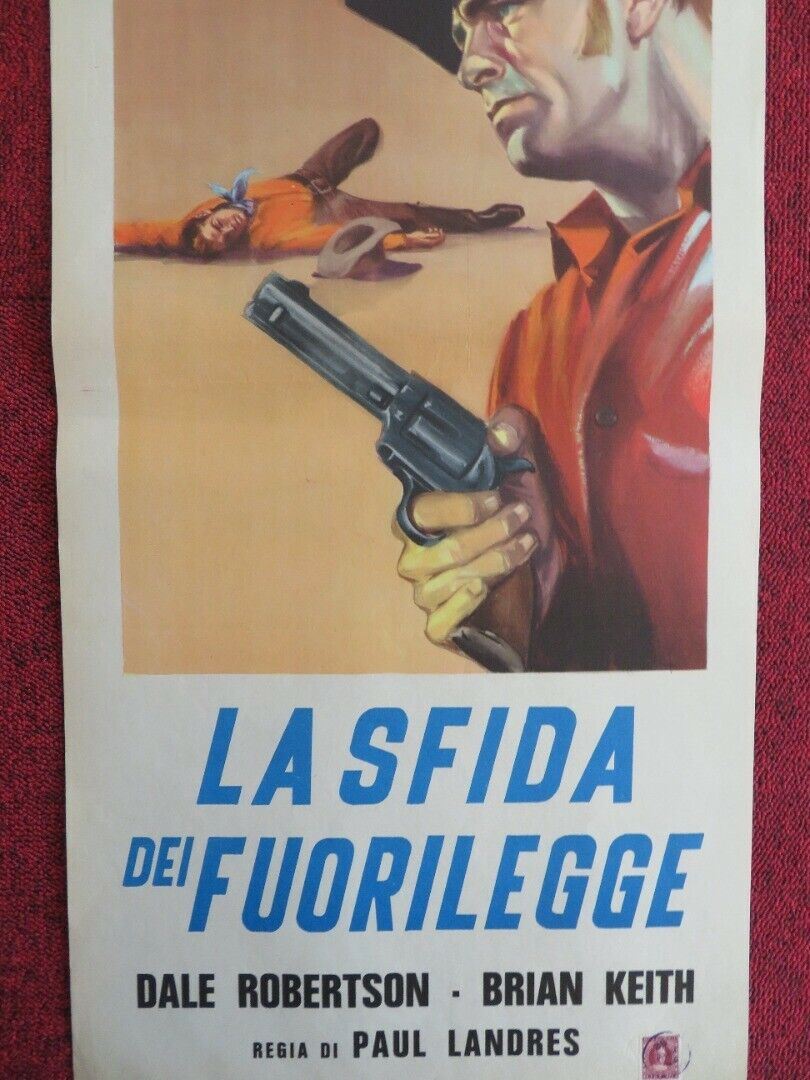 LA SFIDA DEI FUORILEGGE ITALIAN LOCANDINA (27.5"x12.5") POSTER BRIAN KEITH '57 Movie posters