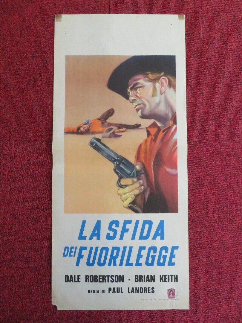 LA SFIDA DEI FUORILEGGE ITALIAN LOCANDINA (27.5"x12.5") POSTER BRIAN KEITH '57 Movie posters
