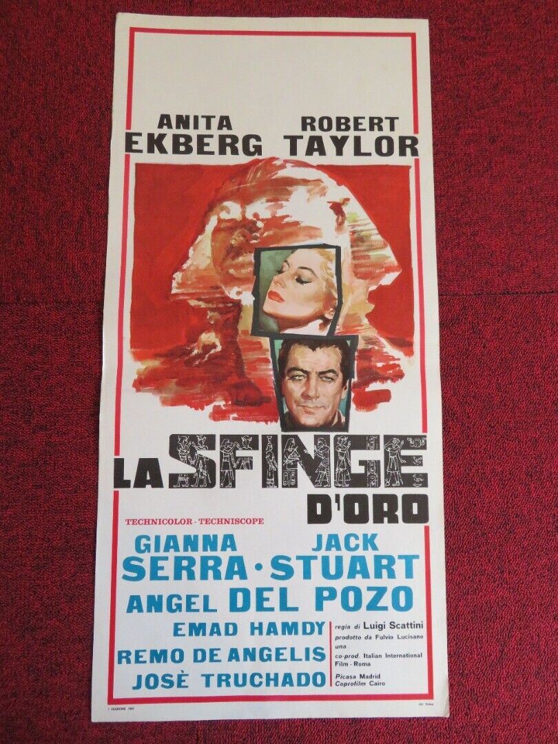 LA SFINGE D'ORO / The Glass Sphinx ITALIAN LOCANDINA (27.5"x13") POSTER 1967 Movie posters