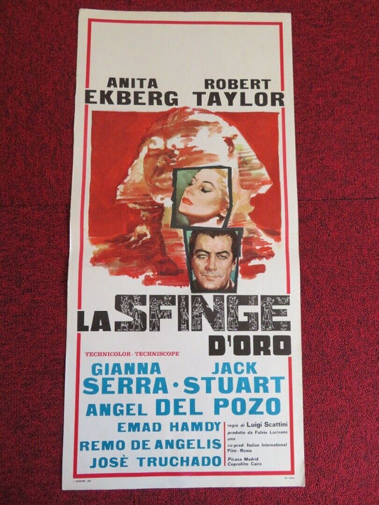 LA SFINGE D'ORO / The Glass Sphinx ITALIAN LOCANDINA (27.5"x13") POSTER 1967 Movie posters