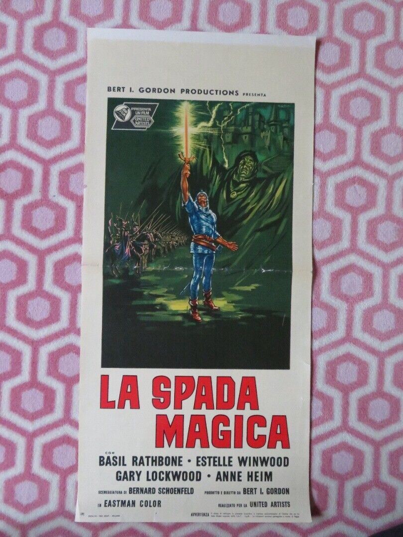 LA SPADA MAGIVA / The Magic Sword ITALIAN LOCANDINA (27.5"x13") POSTER 1962 Movie posters