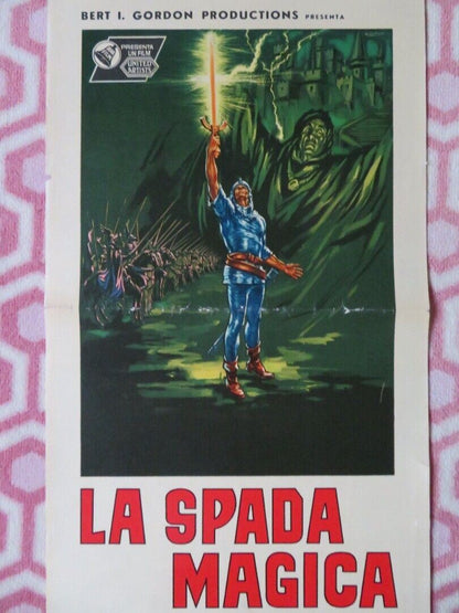 LA SPADA MAGIVA / The Magic Sword ITALIAN LOCANDINA (27.5"x13") POSTER 1962 Movie posters