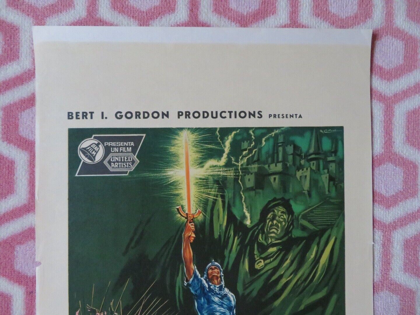 LA SPADA MAGIVA / The Magic Sword ITALIAN LOCANDINA (27.5"x13") POSTER 1962 Movie posters