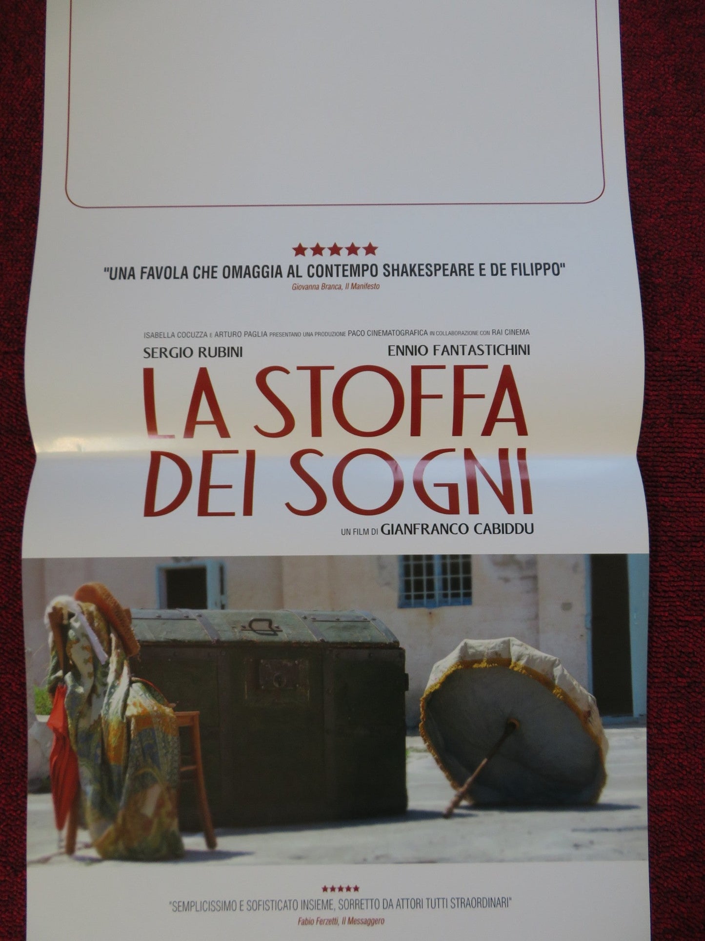 LA STOFFA DEI SOGNI ITALIAN LOCANDINA (27.5"x12.5") POSTER SERGIO RUBINI 2016 Rendezvous Cinema Movie posters