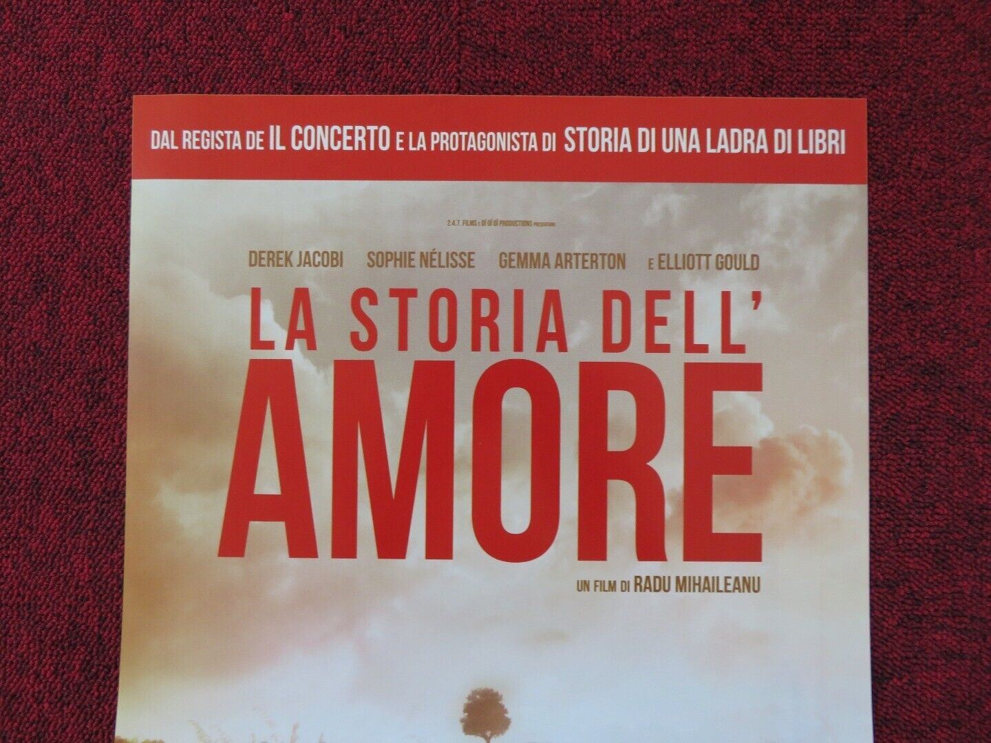 LA STORIA DELL' AMORE ITALIAN LOCANDINA (26.5"x12.5") POSTER DEREK JACOBI 2016 Rendezvous Cinema Movie posters