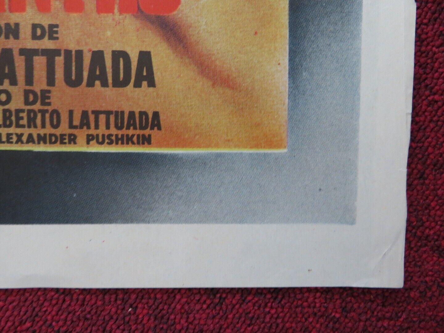 LA TEMPESTAD / TEMPEST SPANISH ROLLED POSTER SILVANA MANGANO VAN HEFLIN 1958 Movie posters