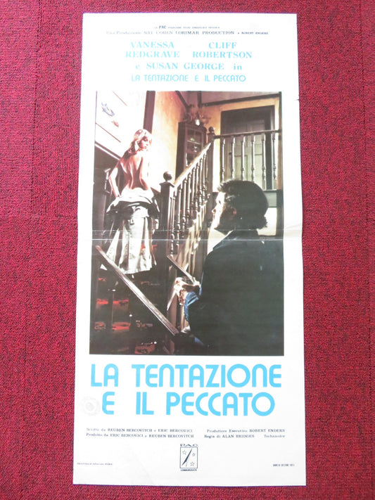 LA TENTAZIONE E IL PECCATO ITALIAN LOCANDINA POSTER VANESSA REDGRAVE 1975 Rendezvous Cinema Movie posters