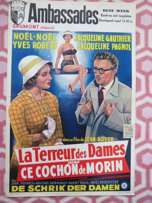 LA TERREUR DES DAMES / The Terror with Women BELGIUM (21"x14") POSTER 1956 Movie posters
