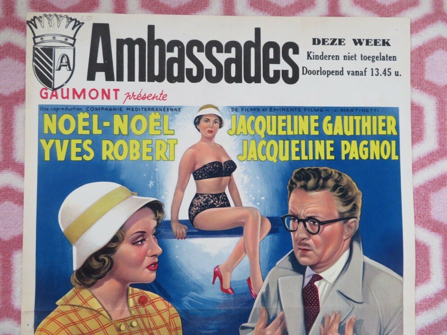 LA TERREUR DES DAMES / The Terror with Women BELGIUM (21"x14") POSTER 1956 Movie posters