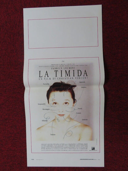 LA TIMIDA ITALIAN LOCANDINA (27.5"x13") POSTER CHRISTIAN VINCENT 1990 Movie posters