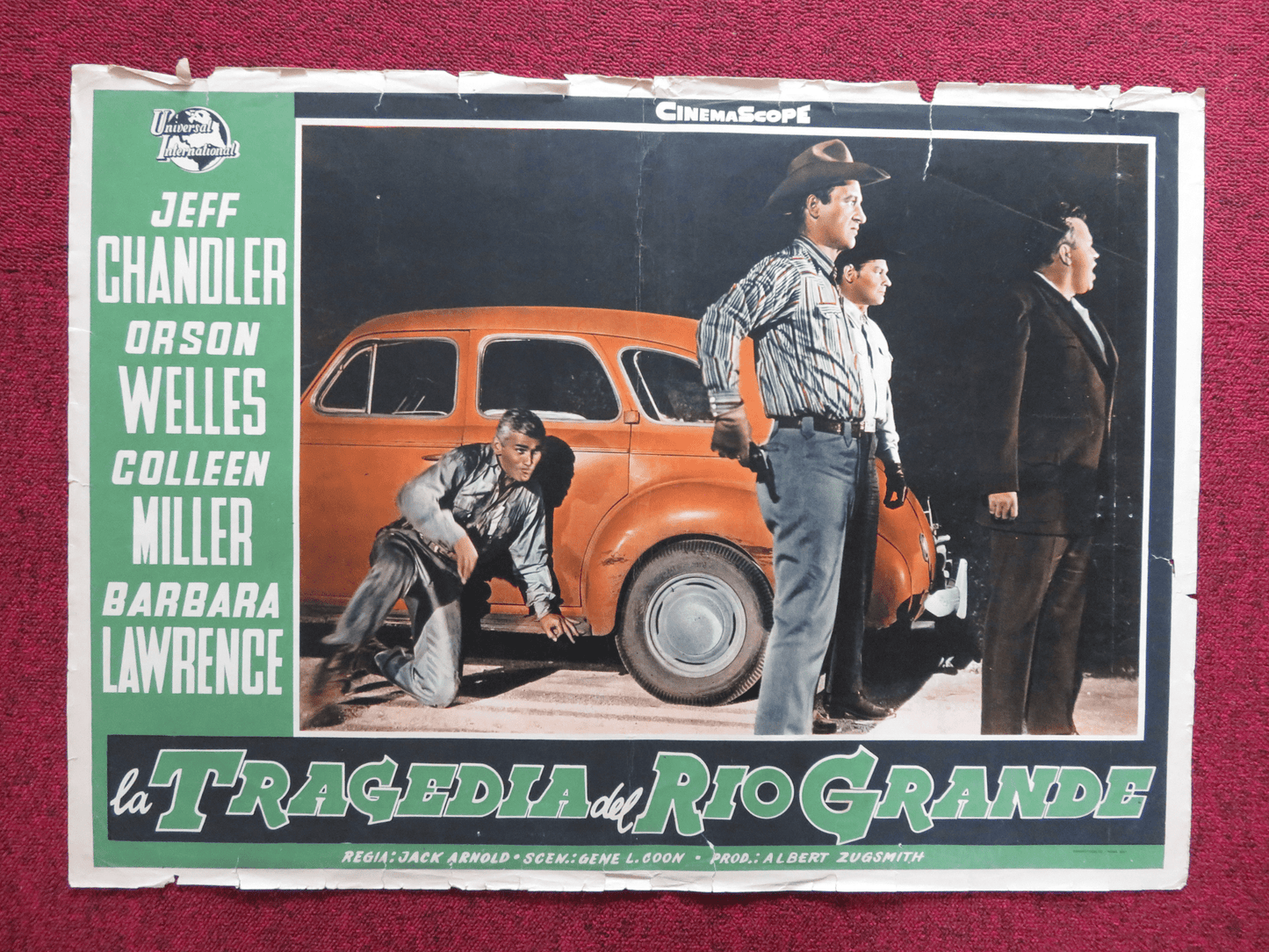 LA TRAGEDIA DEL RIO GRANDE ITALIAN FOTOBUSTA POSTER J. CHANDLER ORSON WELLES '57 Rendezvous Cinema Movie posters
