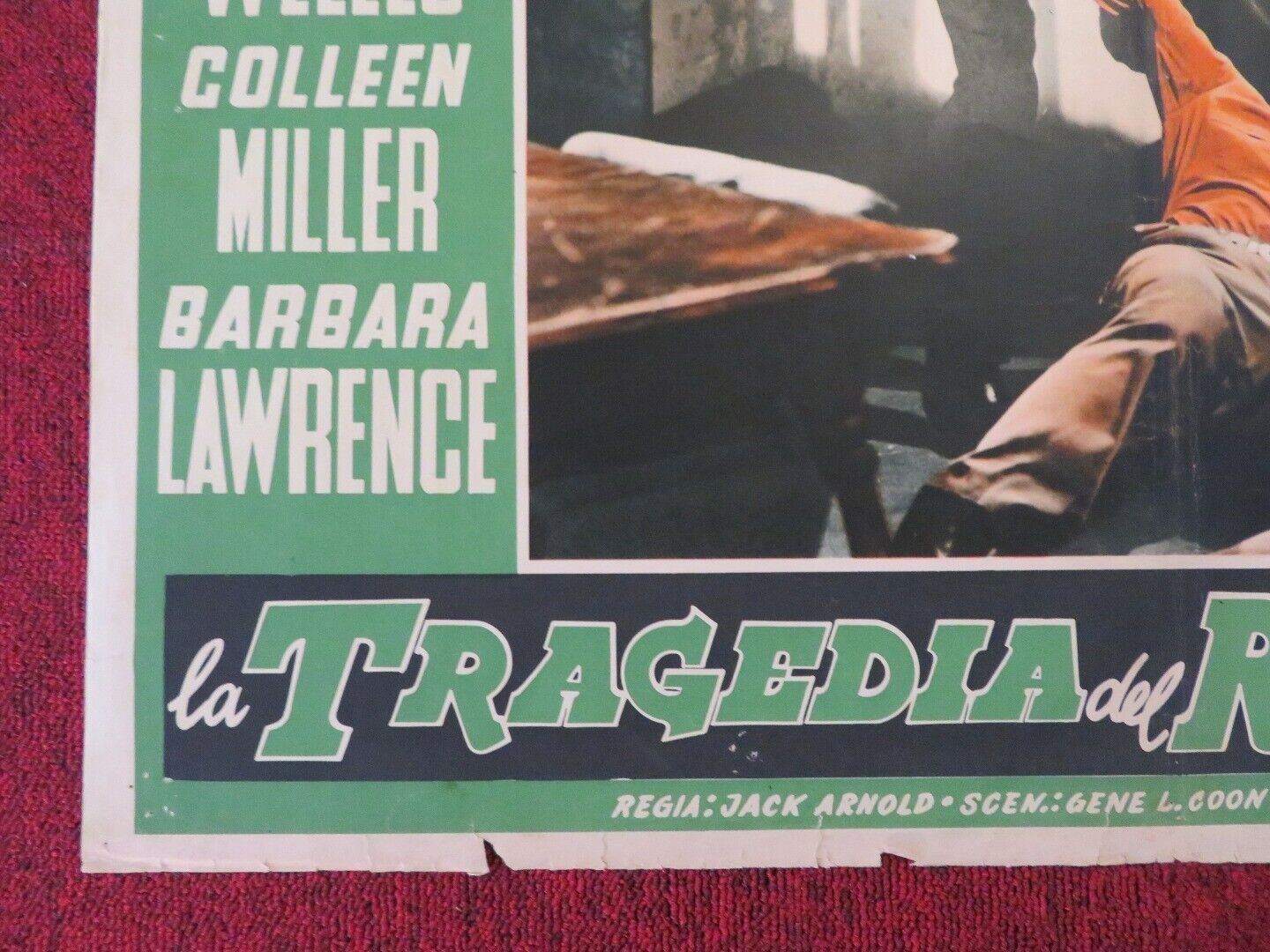 LA TRAGEDIA DEL RIO GRANDE / MAN IN THE SHADOW - A ITALIAN FOTOBUSTA POSTER 1957 Movie posters